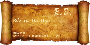 Róna Dalibor névjegykártya